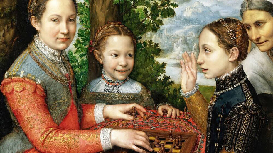 Sofonisba Anguissola, The game of chess (detail), 1555. Courtesy of Národní galerie Praha