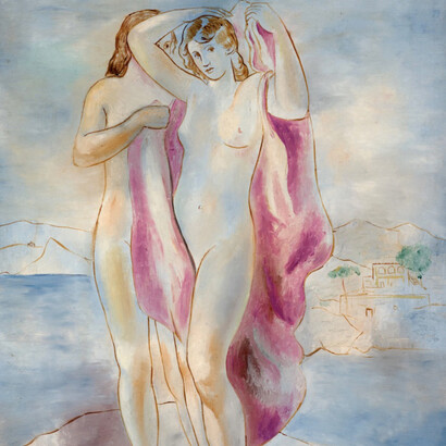 Pere Pruna, Baigneuses, 1929, oil on canvas, 117 x 89 cm. Courtesy of Colnaghi
