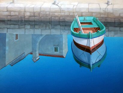 Rinaldo Skalamera, Seashore Reflection. Courtesy of the artist and Kate Oh Gallery