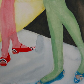 Fionna Murray, Blow Up 23 2014 watercolour on paper 14.7 x 21cm