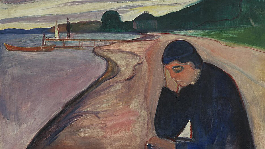 Edward Munch, "Malinconia", (1893). Munch è stato un vero esempio. Si può sopravvivere al dolore solo se riusciamo ad esternarlo