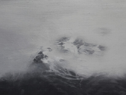 Y Garn Cloud III, 2015, Oil on Board 14 X 19 cm