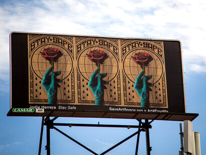 Artist Jodie Herrera - SaveArtSpace x Art4Equality x The Untitled Space Public Art Billboard 1LR