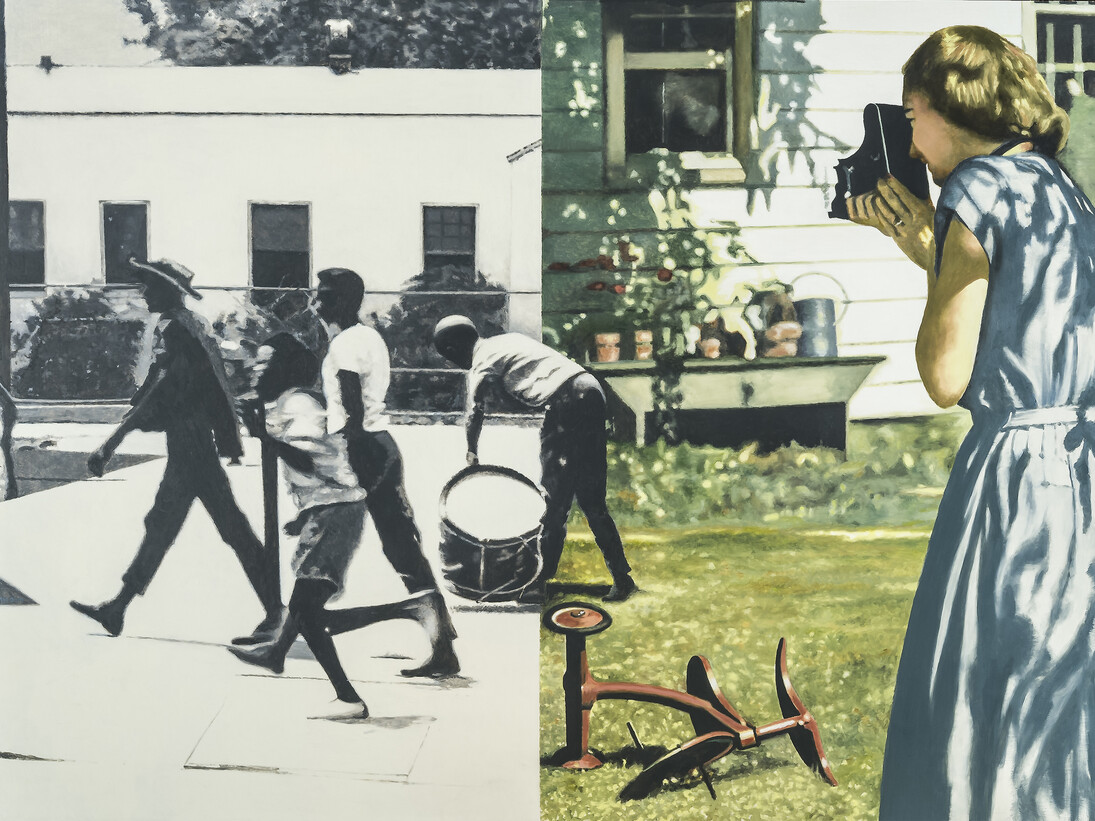Martin Mull, Band on the Run, 2014, Oil on panel, 30 x 40 in.
