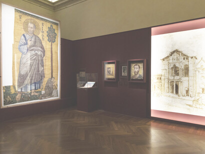 Exposición medieval en la Superintendencia Capitolina de Patrimonio Cultural (Monkeys video Lab) en Roma, Italia
