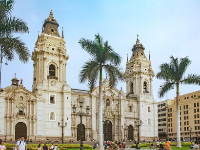 Plaza de Armas en la ciudad de Lima, Perú