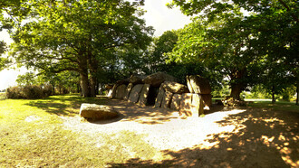La Roche-aux-Fées, commune d'Essé, Ille-et-Vilaine, Bretagne, France, 29 août 2011. Foto par Raphael Eiselstein