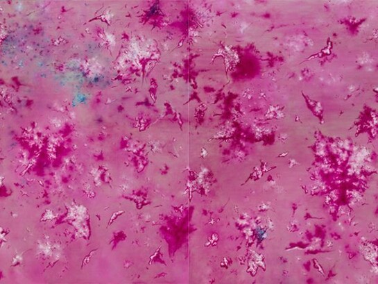 Cai Jin, detail of Cai Jin (b. 1965), Landscape No. 54, 2012, Oil on canvas, Set of 2, 78 3/4 x 98 1/2 in each 200 x 250 cm. Courtesy of the artist and Chambers Fine Art