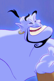 Il Genio della lampada in Aladdin, cartone animato disney, 1992