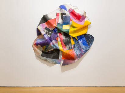 Sam Gilliam, Sewing fields, exhibition view. Courtesy of Irish Museum of Modern Art