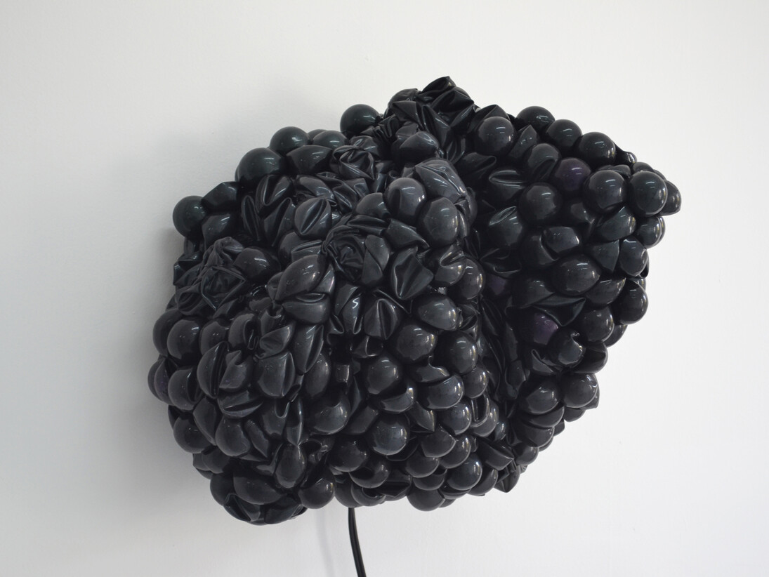 Charlotte Becket, Nag, 2014, Silicone, motor, hardware, 22 x 16 x 11 inches