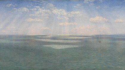 John Brett, The British Channel Seen from the Dorsetshire Cliffs, 1871, photo: Tate
