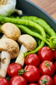 A plant based bowl full of color, nutrients and Ayurvedic balance nourishing both body and soul