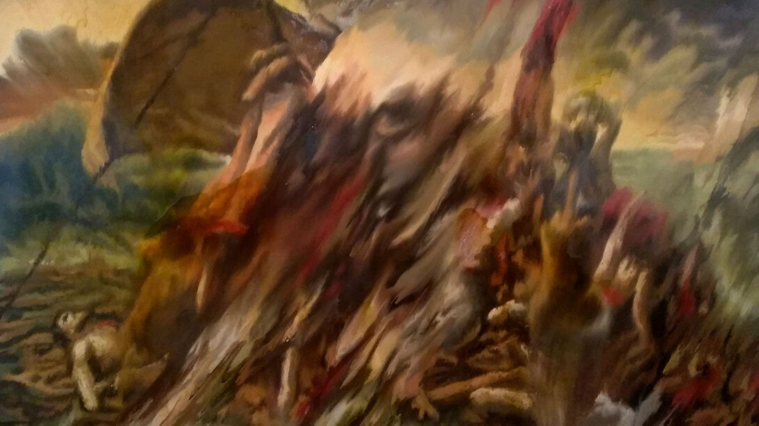 Jorge R. Pombo, Zattera della Medusa (dettaglio), 2021. Cortesia della Fabbrica del Vapore