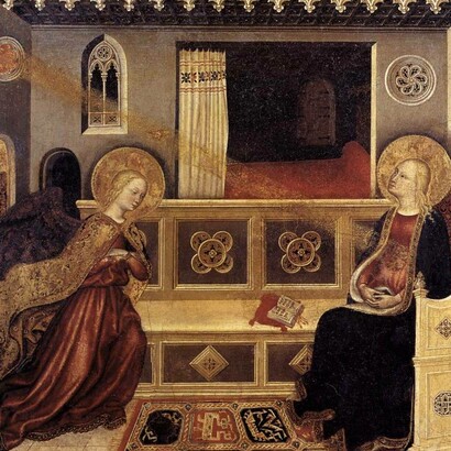 Annunciazione, Gentile da Fabriano, circa 1425, tempera e foglia d'oro su legno 