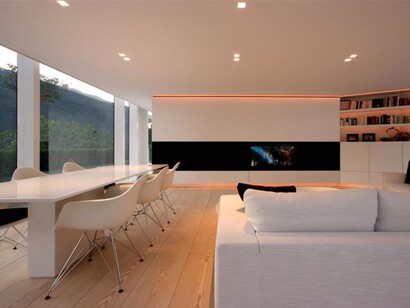 JM Architecture. Sala de estar de una villa