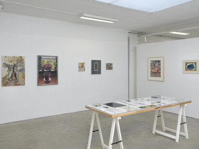 Various artists, The clouds are charging colour (version 2), exhibition view. Courtesy of Dürst Britt & Mayhew