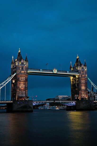 Evening view of Tower bridge, London, United Kingdom