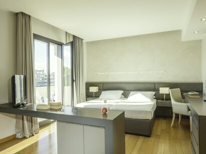 Detalle de la habitación de los hoteles termales ‘Galzignano’ en la región de Véneto, Italia