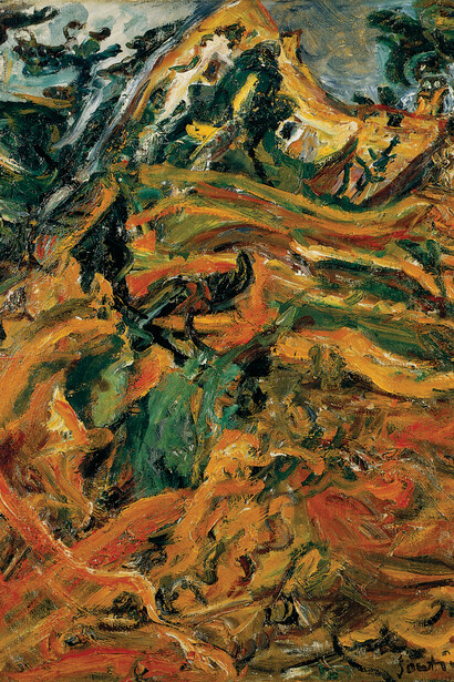 Chaïm Soutine, Landschaft in Céret, um 1920-1921. Öl auf Leinwand, 68,6 x 53,3 cm. Norton Gallery and School of Art, West Palm Beach (Florida)