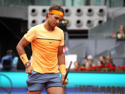 Rafael Nadal en el partido que disputó en semifinales contra Andy Murray en el Mutua Madrid Open. Foto: Lucía Castillo