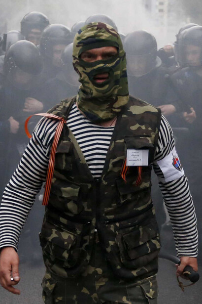 Pro-Russian protester in Luhansk - Marko Djurica