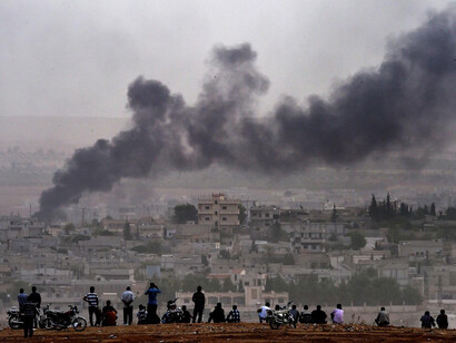 Bombs on Kobane