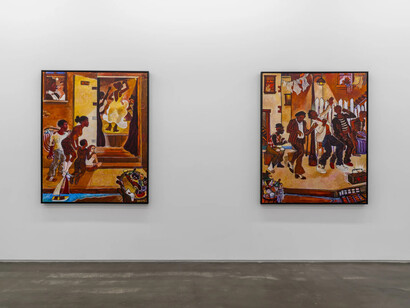 Arvie Smith, Crossing Clear Creek, exhibition view. Courtesy of moniquemeloche