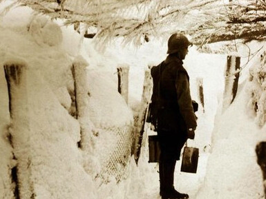 In trincea sotto la neve