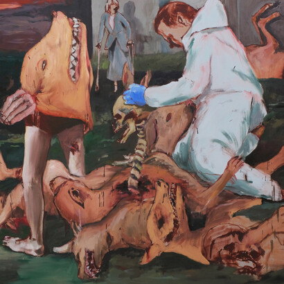 Ossada [Carcass] , 2019, oil on canvas, 135 x 160 cm
