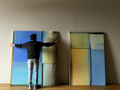 Installation view of “Juan Iribarren. Walls, Windows, and Nocturnes” at Cecilia de Torres, Ltd., New York, 2018. Photo by Arturo Sanchez. Courtesy of Cecilia de Torres, Ltd.