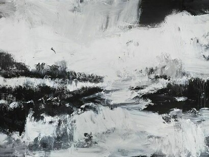 John Virtue (b. 1947), No. 8, 2011-2013, Acrylic on canvas, 1828.8 x 5486.4 mm
