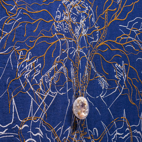 Marie-Claire Messouma, Manlanbien. Temple du soin (Temple of care) (detail), 2024. Courtesy of Gasworks Gallery