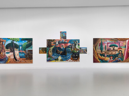 Manuel João Vieira, A ilha púrpura: notas e paisagens, vista da exposição. Cortesia do MAAT