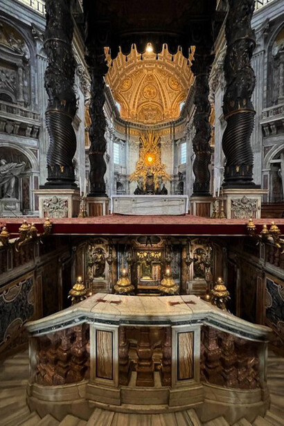 Rome, (Vatican), Inside Saint Peter's Basilica (Photograph by Brenda Lee Bohen) 