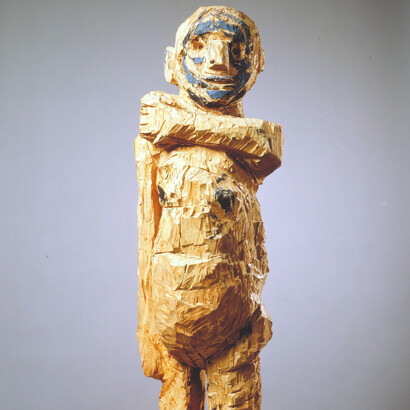Georg Baselitz, Untitled (detail), 1982-3, Limewood © Georg Baselitz 2014