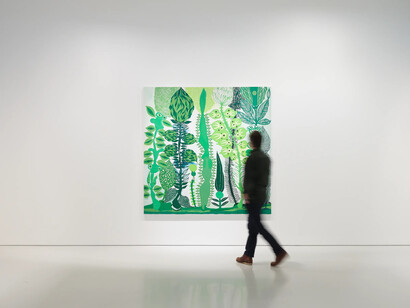 John Pule, the first incision I saw I dreamed no more, exhibition view. Courtesy of Gow Langsford Gallery
