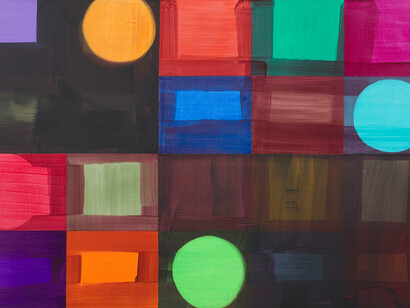 Mali Morris - Wilbury Four, 2017. Acrylic on canvas. 120x150 cm