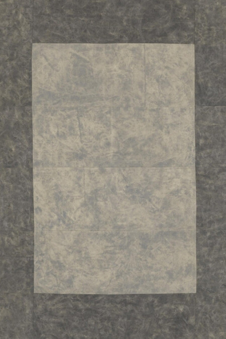 Ayan Farah, Wave - Delta, 2014, Clay, mud, rainwater and indian ink on canvas, 210 x 160 cm