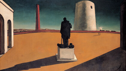 Giorgio de Chirico, L’enigma di una giornata, 1914, Olio su tela, 83 x 130 cm, Museu de Arte Contemporânea da Universidade de São Paulo, Brazil © G. de Chirico by SIAE 2019

