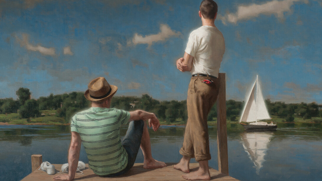 Steven J. Levin, The Sailboat, Oil on Linen, 25 x 36 inches, 2014