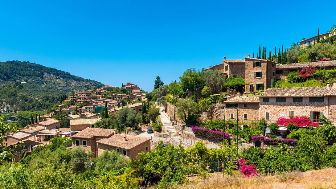 Vista de Deià, Mallorca, España
