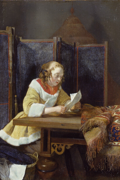 Gerard ter Borch, A lady reading a letter