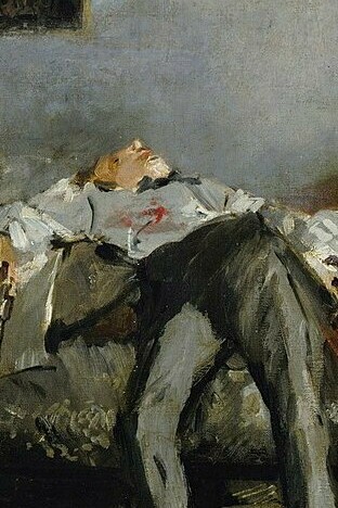 "El suicidio", óleo sobre lienzo, Édouard Manet, circa 1877