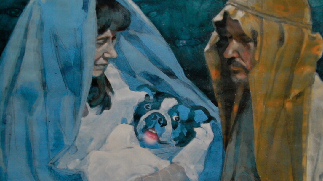 Lexi Strauss, Royal College of Art, MA Painting, From 1000 Foundlings Find Their Mothers, (2015) Paintings (Acrylic on paper, 42 x 29 cm) and animated, musical Installation