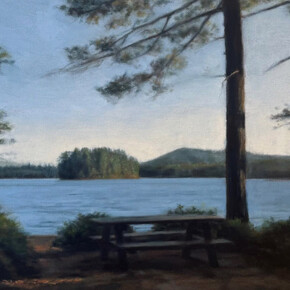 Leslie Wu, Sunday in the park (detail). Courtesy of Anna Loucks Gallery