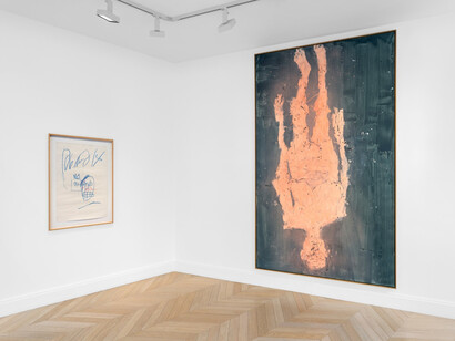 Frank Auerbach, Self-portraits, exhibition view. Courtesy of Skarstedt 