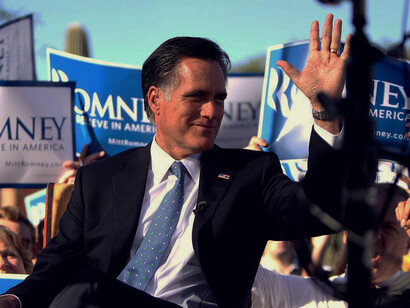 Mitt Romney auf einer Wahlveranstaltung in Paradise Valley, Arizona, am 6. Dezember 2011
