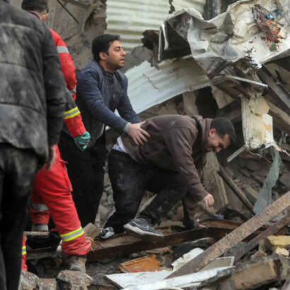 Attacco al quartiere residenziale di Tehran, Iran, marzo 2026. Foto di Mohammadreza Abbasi per Avash Media