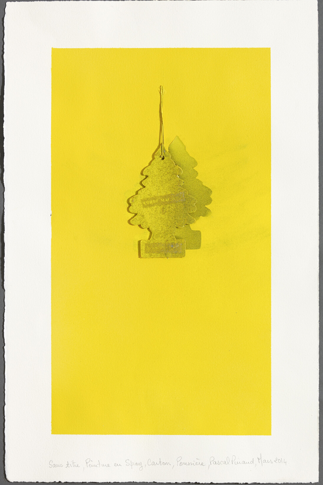 Pinaud, Pascal, Sans titre (14B10), 2014, Spray paint, carton, dust on Arches paper, 59,5 x 42 x 3,5 cm © François Fernandez, Courtesy Galerie Natalie Obadia, Paris/Bruxelles
